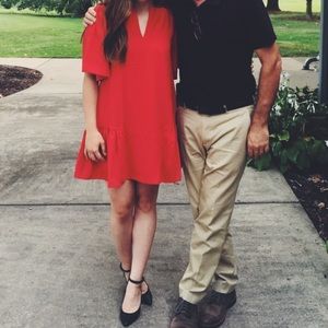 FRNCH Red Dress - Size small